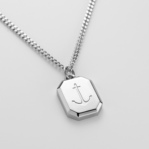 Paul Hewitt Men's Octagonal Halskette Anchor Silber