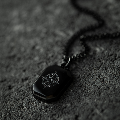 Paul Hewitt Men's Octagonal Halskette Windrose Schwarz