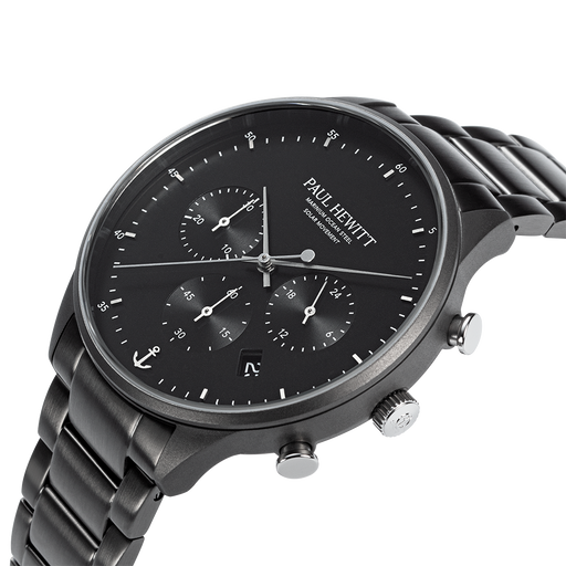Paul Hewitt Chrono Uhr Gun Metal Schwarz