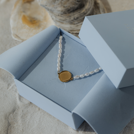 Paul Hewitt Engravable Coin Pearl Armkette Gold