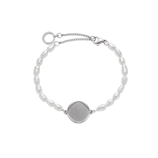 Paul Hewitt Engravable Coin Pearl Armkette Silber