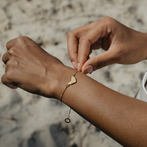 Paul Hewitt Engravable Heart Armkette Gold