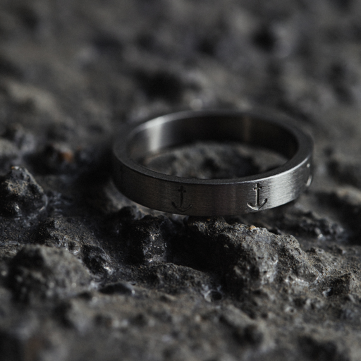 Paul Hewitt Men's Anchor Ring Silber