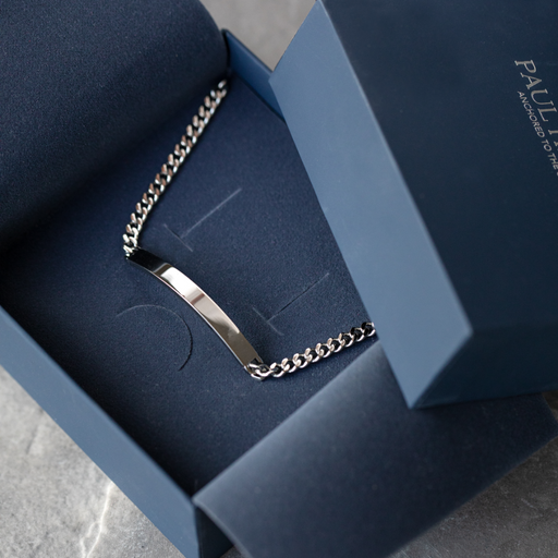 Paul Hewitt Men's Engravable ID Armkette Silber