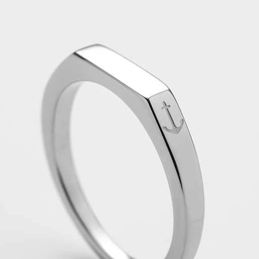 Paul Hewitt Men's Slim Signet Ring Silber