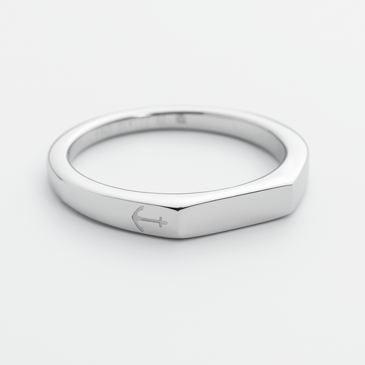 Paul Hewitt Men's Slim Signet Ring Silber