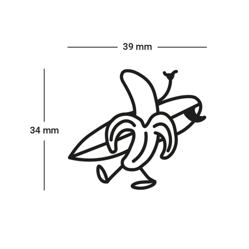 Paul Hewitt Men's Surfing Banana Tattoo