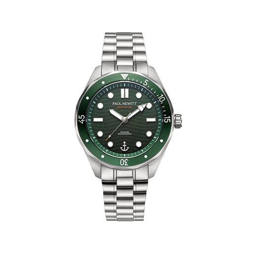 Paul Hewitt Ocean Diver Multilink Uhr Silber Grün