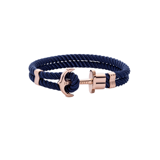 Paul Hewitt PHREP Armband Roségold Marineblau