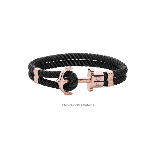 Paul Hewitt PHREP Armband Roségold Schwarz