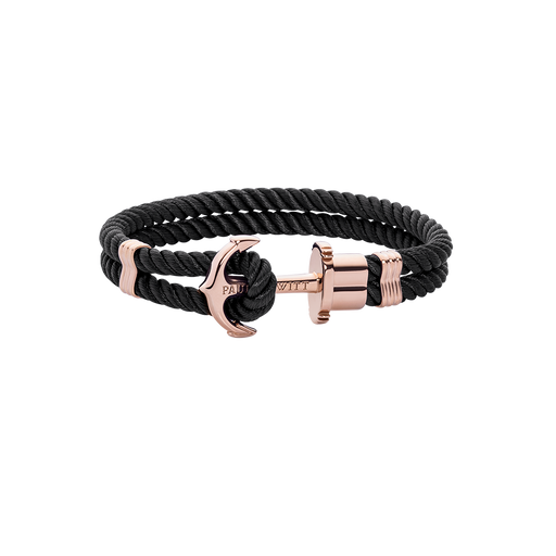 Paul Hewitt PHREP Armband Roségold Schwarz