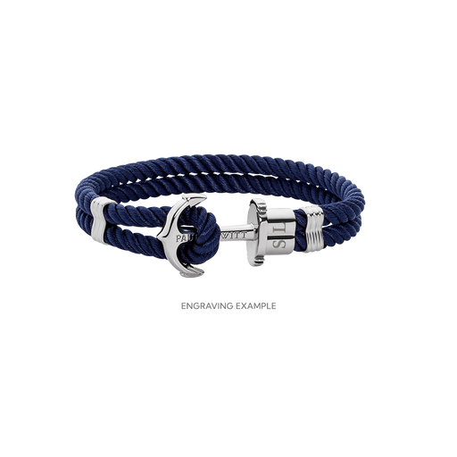 Paul Hewitt PHREP Armband Silber Marineblau