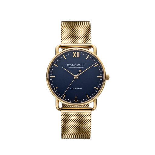 Paul Hewitt Sailor 39 mm Uhr Gold Blau