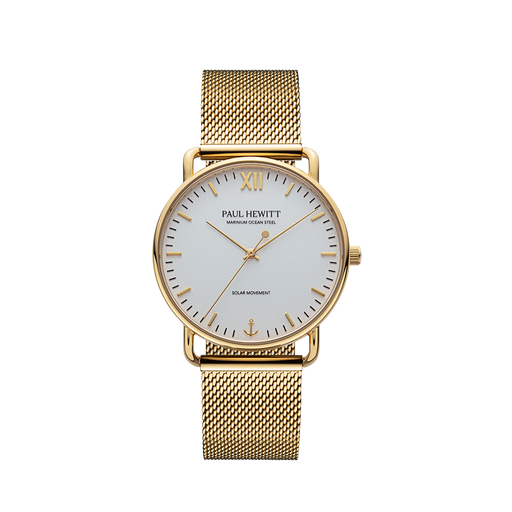 Paul Hewitt Sailor 39 mm Uhr Gold Weiß