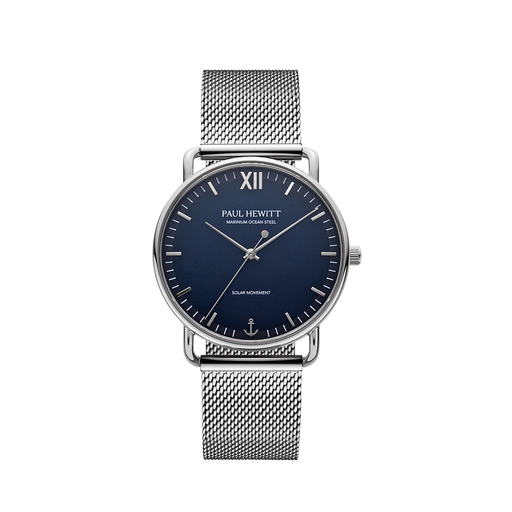 Paul Hewitt Sailor 39 mm Uhr Silber Blau