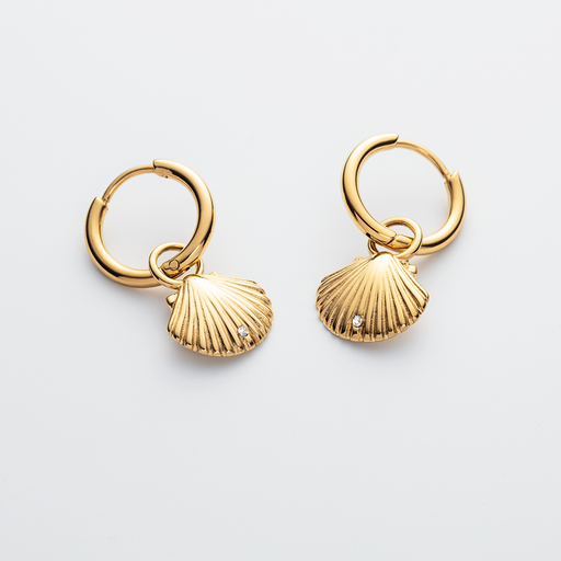 Paul Hewitt Scallop Ohrring Gold