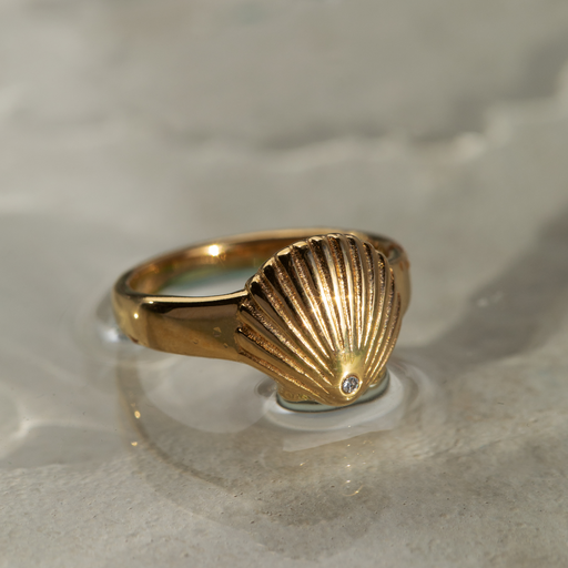 Paul Hewitt Scallop Ring Gold