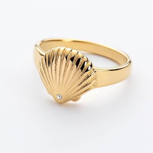 Paul Hewitt Scallop Ring Gold