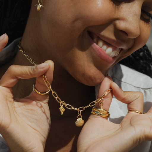 Paul Hewitt Scallop Shell Charm Gold