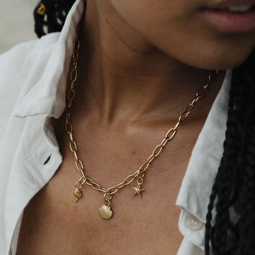 Paul Hewitt Scallop Shell Charm Gold