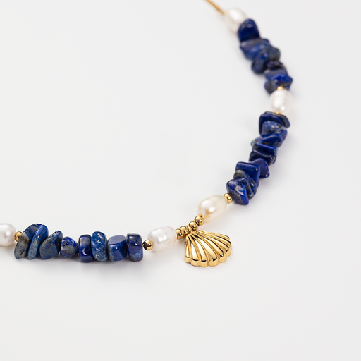 Paul Hewitt Scallop Stone Halskette Gold