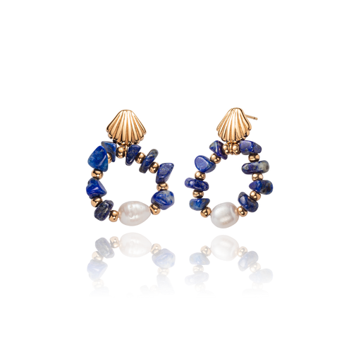 Paul Hewitt Scallop Stone Ohrring Roségold