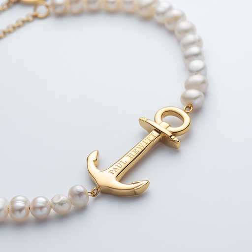 Paul Hewitt The Anchor Beads Armkette Gold Pearl