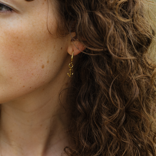 Paul Hewitt The Anchor II Hoops Ohrring Gold