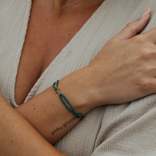 Paul Hewitt Turtle Armband Aquamarine Gold