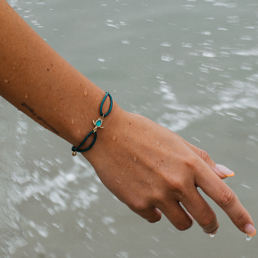 Paul Hewitt Turtle Armband Aquamarine Gold