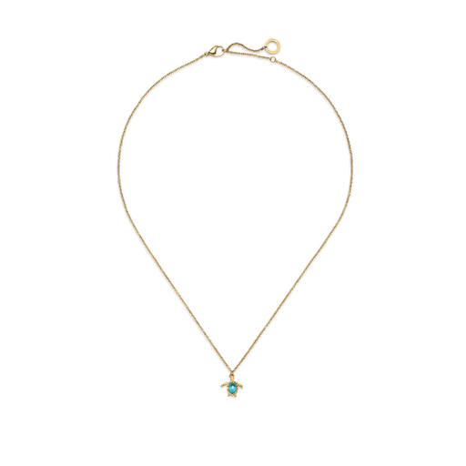 Paul Hewitt Turtle Mono Halskette Aquamarine Gold