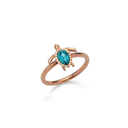 Paul Hewitt Turtle Ring Aquamarine Roségold