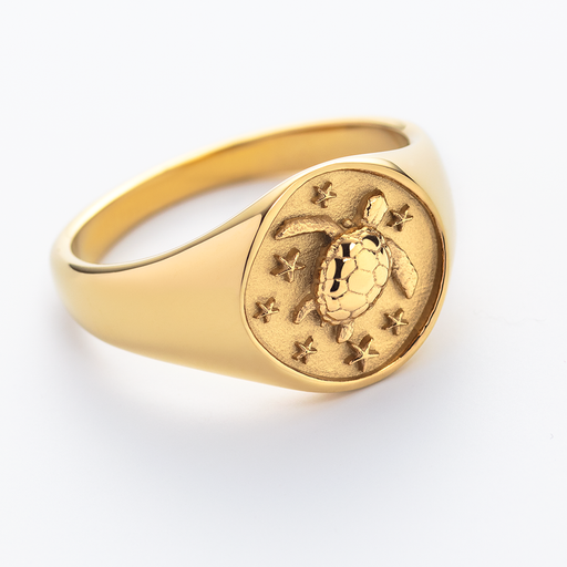 Paul Hewitt Turtle Signet Ring Gold