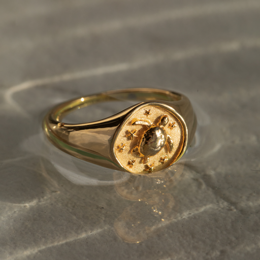 Paul Hewitt Turtle Signet Ring Gold