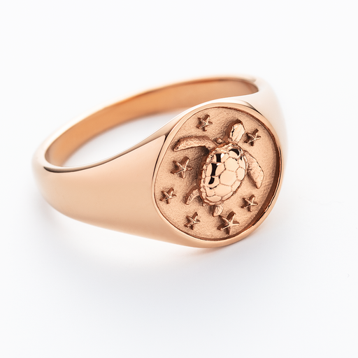 Paul Hewitt Turtle Signet Ring Roségold