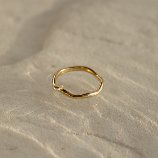 Paul Hewitt Waves Mono Ring Gold