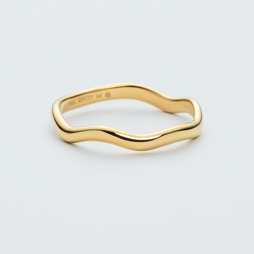 Paul Hewitt Waves Mono Ring Gold