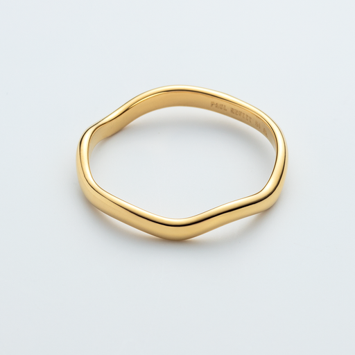 Paul Hewitt Waves Mono Ring Gold