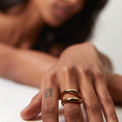 Paul Hewitt Waves Ring Gold