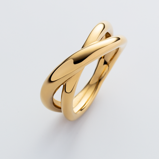 Paul Hewitt Waves Twisted Ring Gold