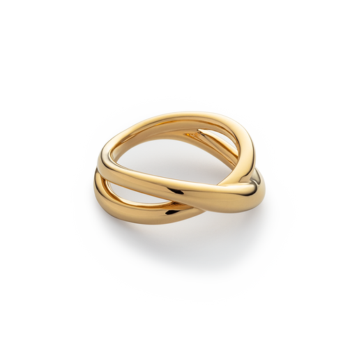 Paul Hewitt Waves Twisted Ring Gold