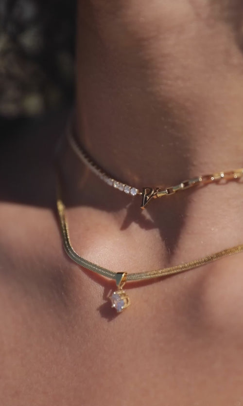 Paul Valentine Brilliant Sleek Necklace