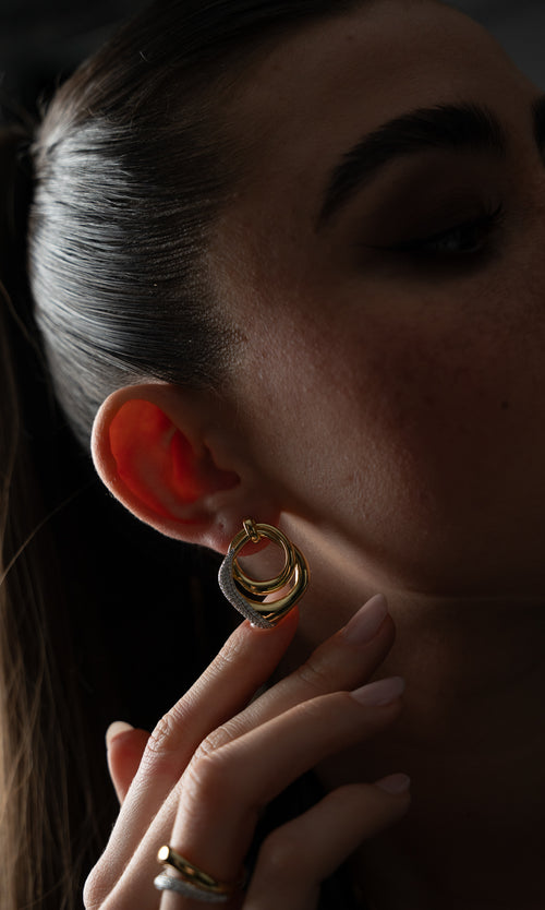 Paul Valentine Crystal Galaxy Earrings