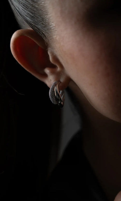 Paul Valentine Crystal Galaxy Hoops