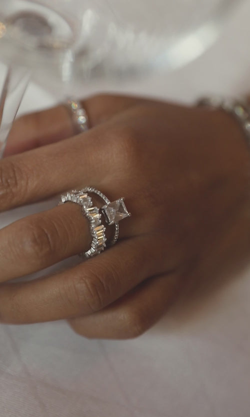 Paul Valentine Emerald Pavé Ring