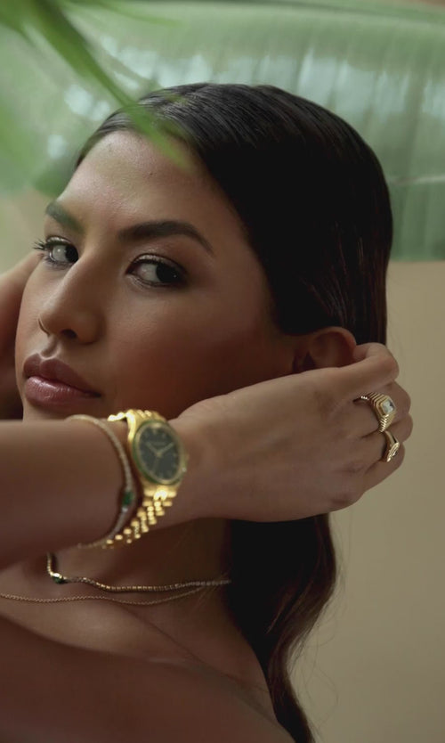 Paul Valentine Emerald Ring White