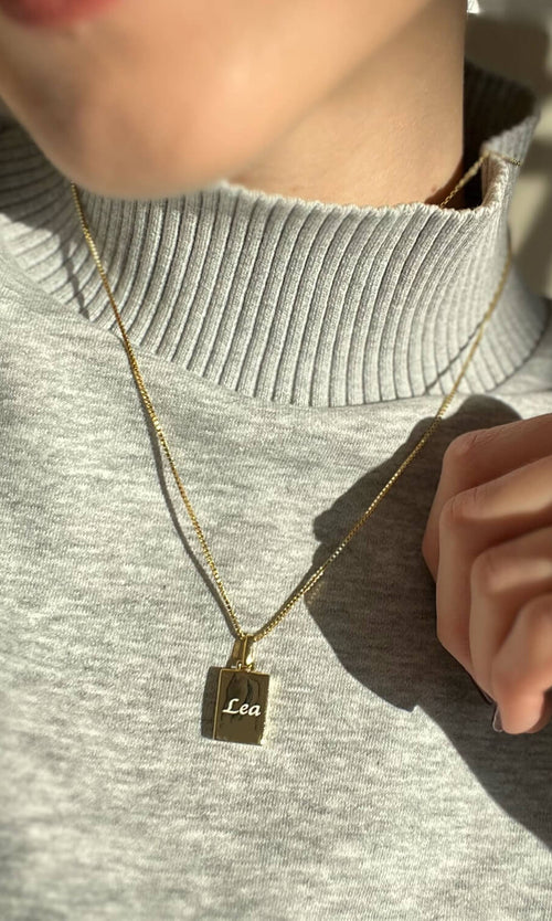 Paul Valentine Gravierbare Medaillon-Halskette