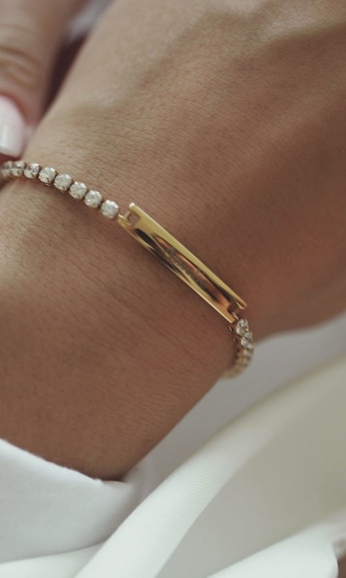 Paul Valentine Gravierbares Tennisarmband