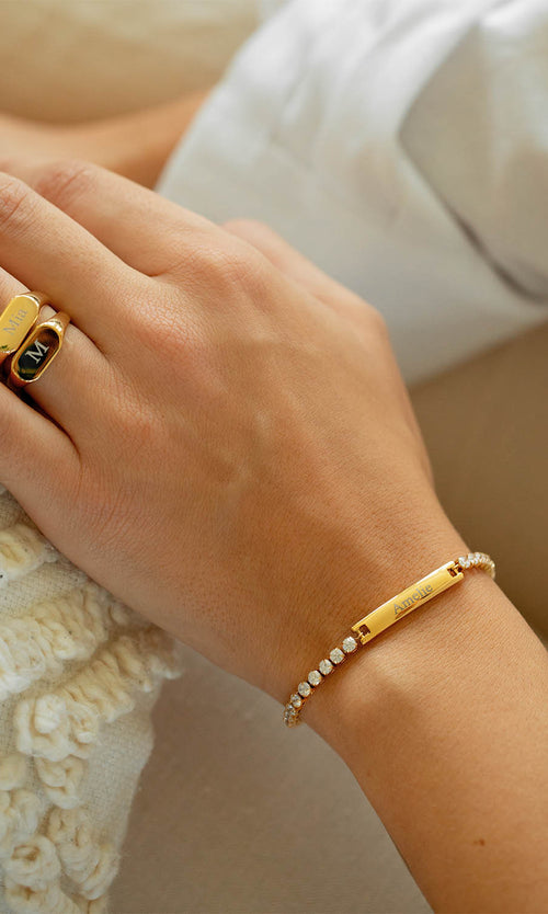 Paul Valentine Gravierbares Tennisarmband