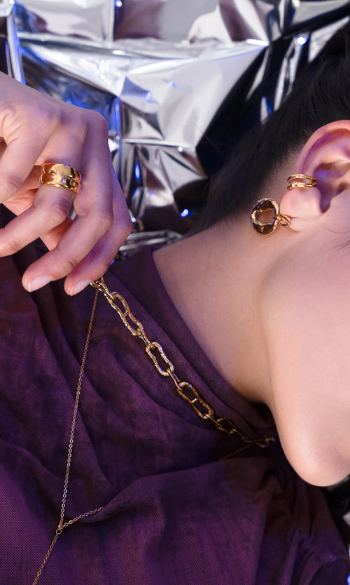 Paul Valentine Molten Chunky Necklace